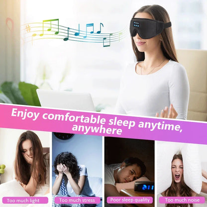 Ultimate 3D Wireless Music Eye Mask Headphones for Relaxation and Sleep with Bluetooth and Mic