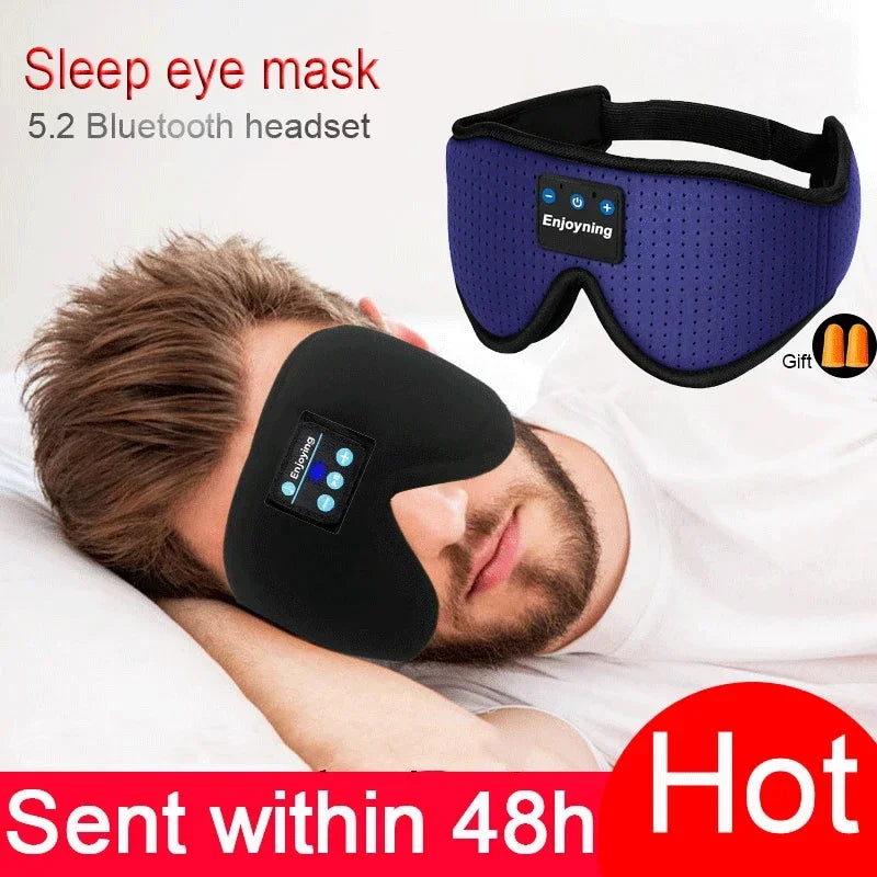 Ultimate 3D Wireless Music Eye Mask Headphones for Relaxation and Sleep with Bluetooth and Mic