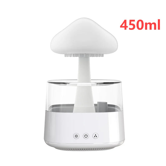 Rain Cloud Mushroom Humidifier with Colorful Night Light and Essential Oil Diffuser for a Relaxing Bedroom Atmosphere